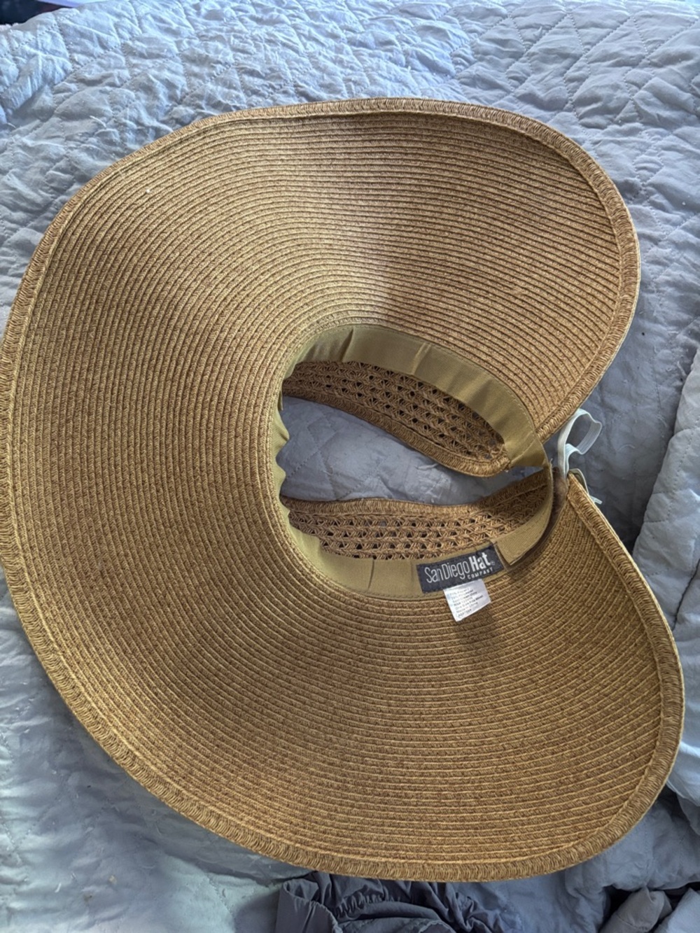 San Diego Hat Company Straw Visor UPF 50 Sun Block - Picture 4 of 11